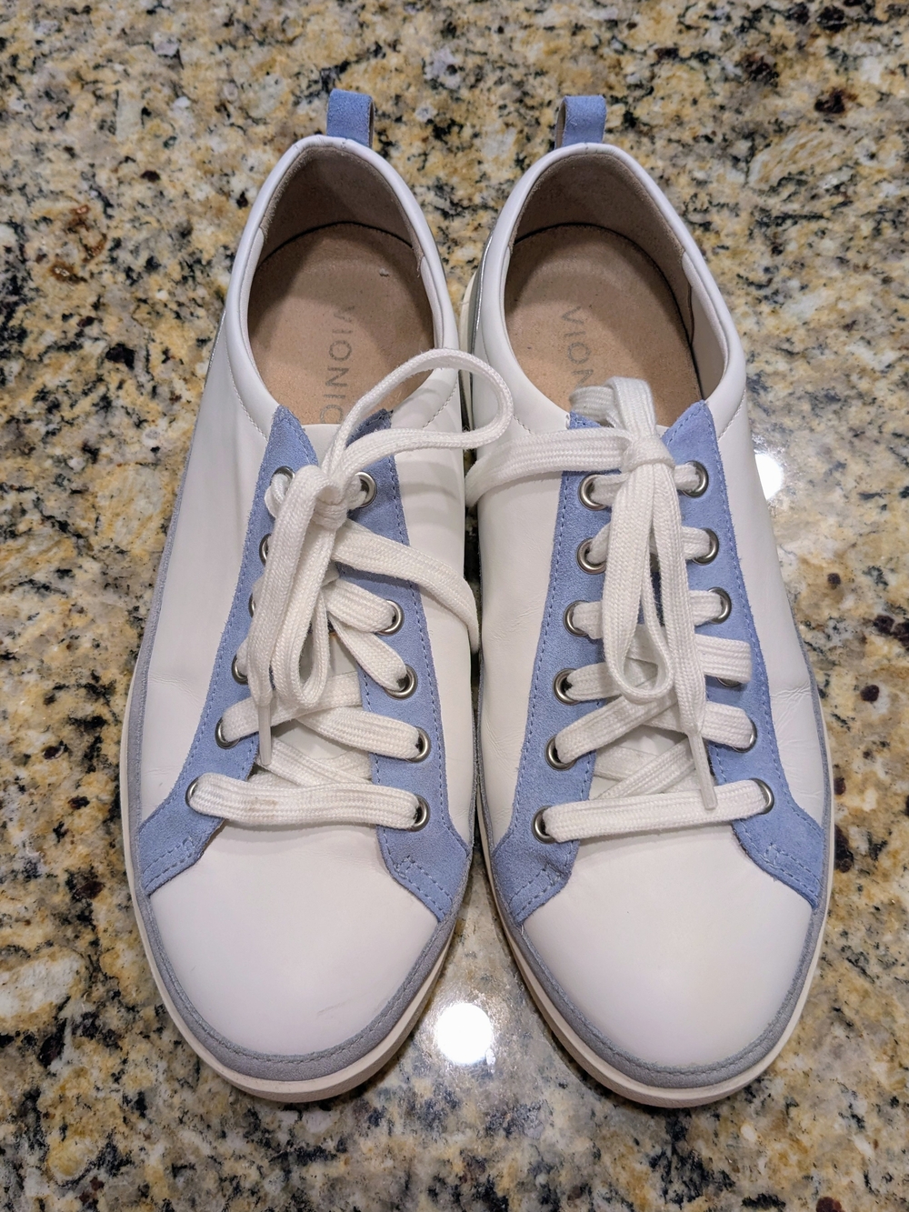 Vionic White & Light Blue Lace-Up Women's Sneakers